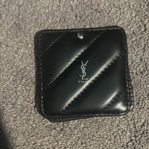 YSL Black Quilted mirror compact